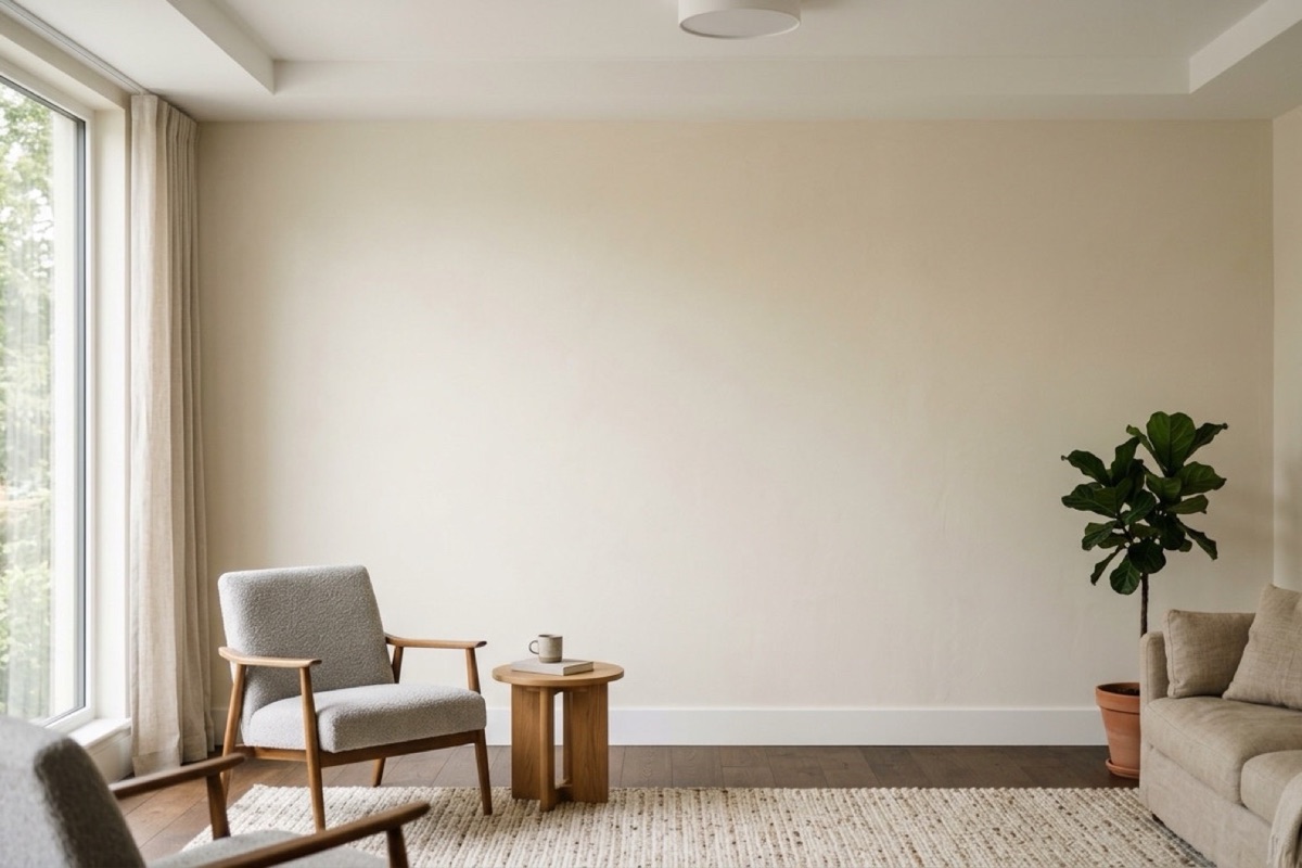 A bare wall before panelling